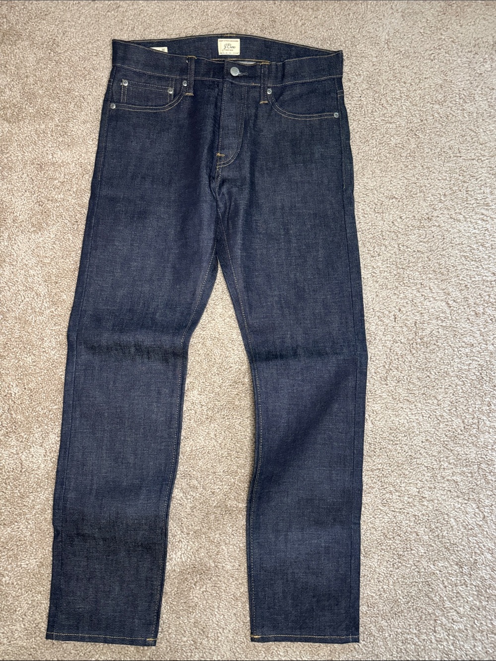 J. Crew 484 Slim Fit Japanese Selvedge Denim Jeans Dark Wash 31x30 NWT